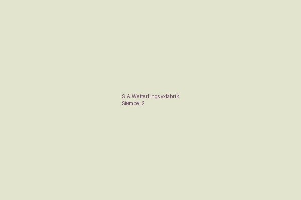 Stämpel 2 från S. A. Wetterlings yxfabrik