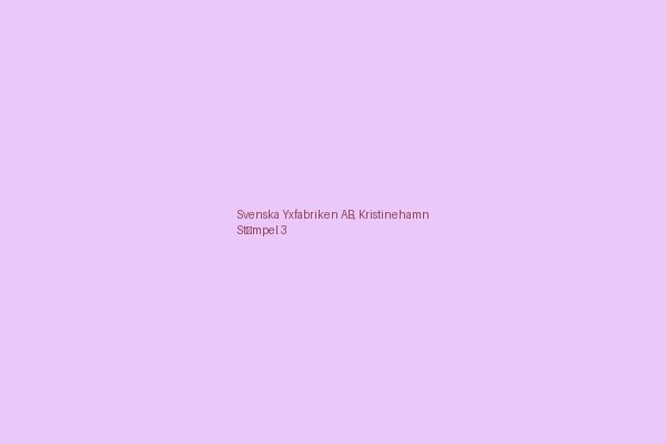 Stämpel 3 från Svenska Yxfabriken AB, Kristinehamn